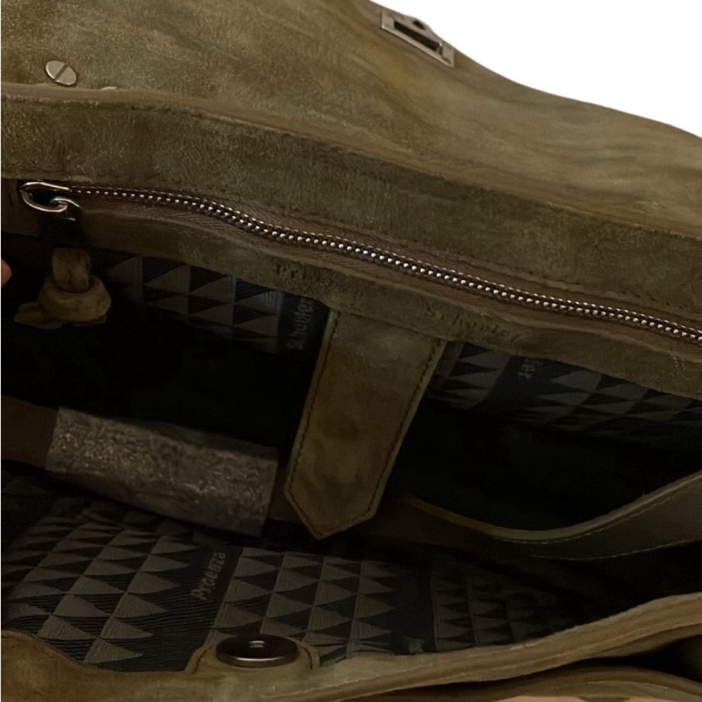 PROENZA SCHOULER PS1 Medium Suede Bag - Teak/Green - Like New + Amazing! - Picture 7 of 12